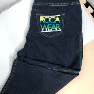 Rocawear high waisted cropped jeans